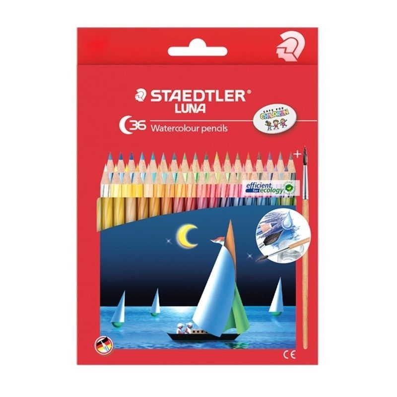

Staedtler Luna Water Color - Pensil Warna Staedtler Luna 36 warna + Kuas Brush