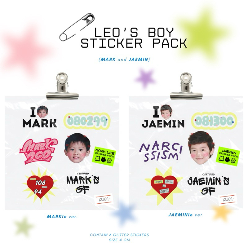 

LEO'S BOY STICKER PACK (MARKie and JAEMINie)