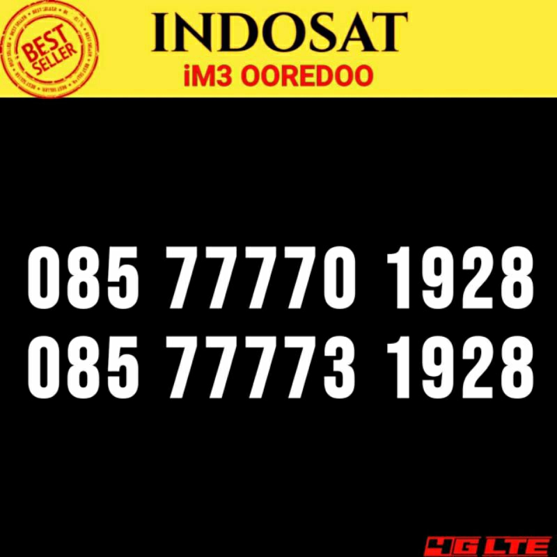 Nomor cantik Indosat ekor tahun 1928