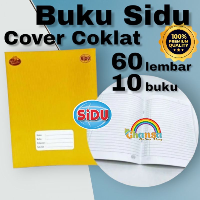 

Buku Tulis Sidu Cover Coklat 40 lembar / Buku Tulis Sidu Kraft/ Buku Sidu 40 lembar/ Okey 58 / Buku Sidu 60 lembar / Buku Tulis Okey 38