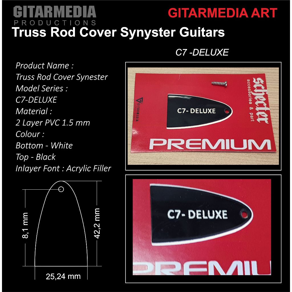 Truss rod cover synyster - truss rod cover schecter - SYN custom - hellaiser - special - omen 6- ome