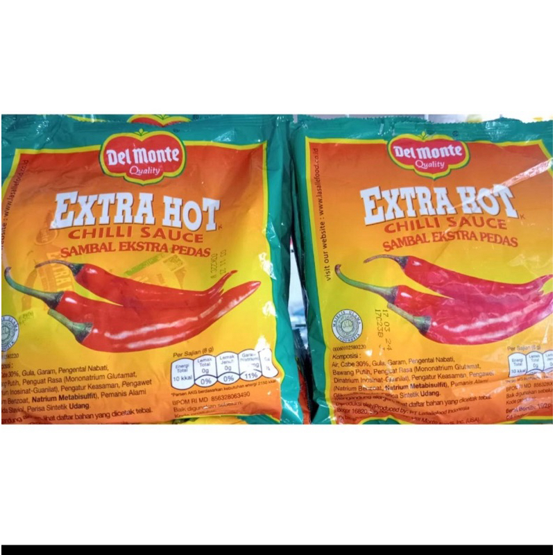 

SAUS DELMONTE sambal extra hot sacet