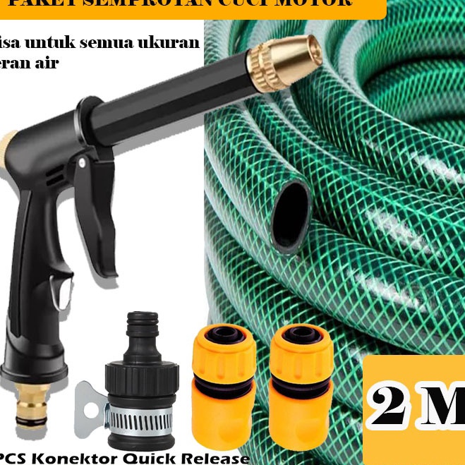 murah Selang air Selang cuci motor Selang 12  semprotan Cuci Motor Kepala alat semprot cuci motor