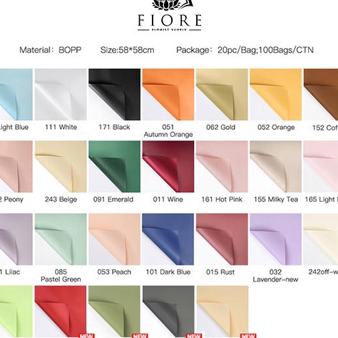 

Bonuskan 2 LEMBAR Flower Wrapping Paper Cellophane Matte Kertas Buket Bunga