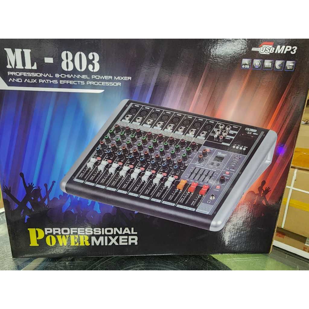 POWER MIXER BLACK SPIDER ML 803 / ML803 8 CHANNEL ORIGINAL BLACKSPIDER