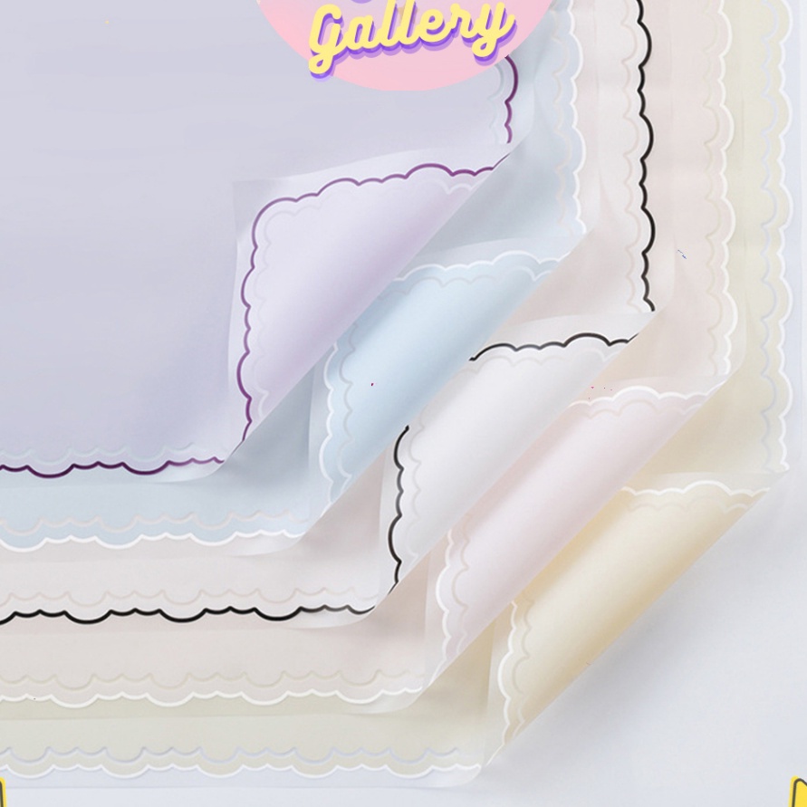 

KF7 1 PACK 2 LEMBAR Kertas Buket Bunga Flower Wrapping Motif Cloud Cellophane Motif Gelombang KB618