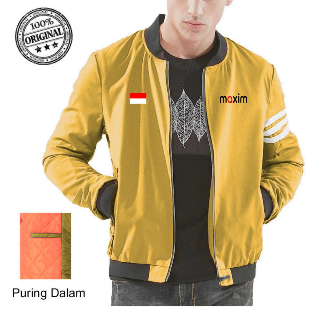 Jaket driver maxim kuning - jaket ojol mxm - jaket maxim kuning - maxim jaket