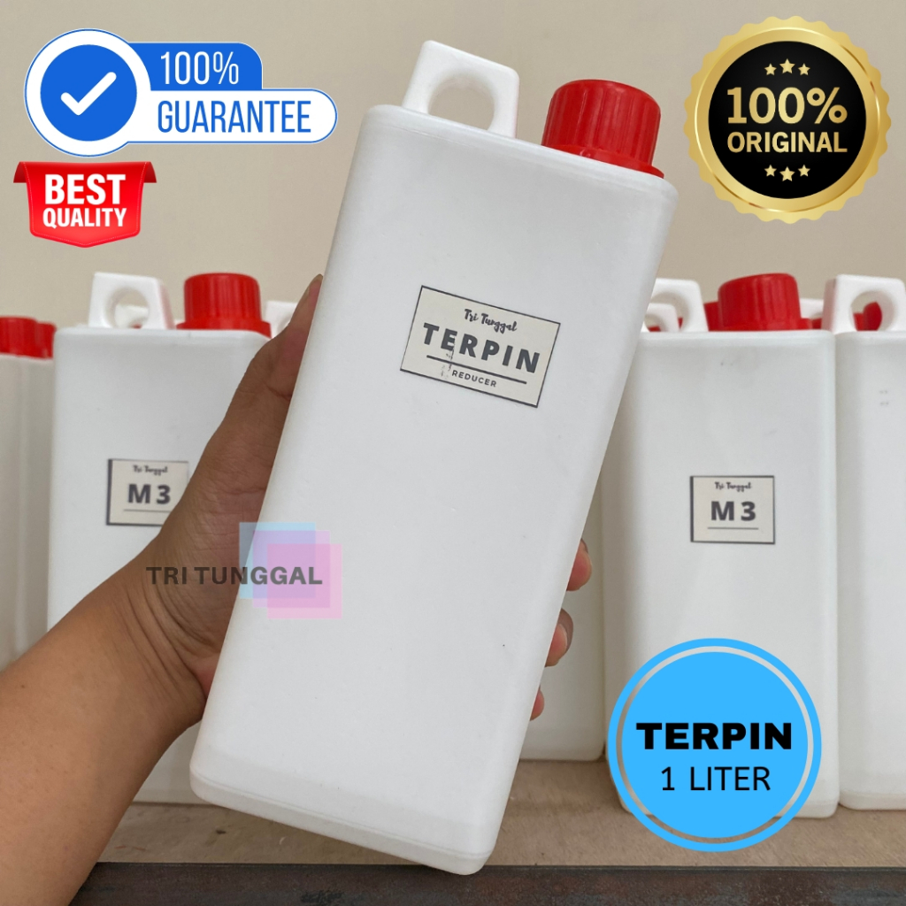 Pola Mewah Reduser M1 M3 M4 Terpin Sablon 1 Liter Thinner Tiner Reducer Thiner Pengencer Pencair