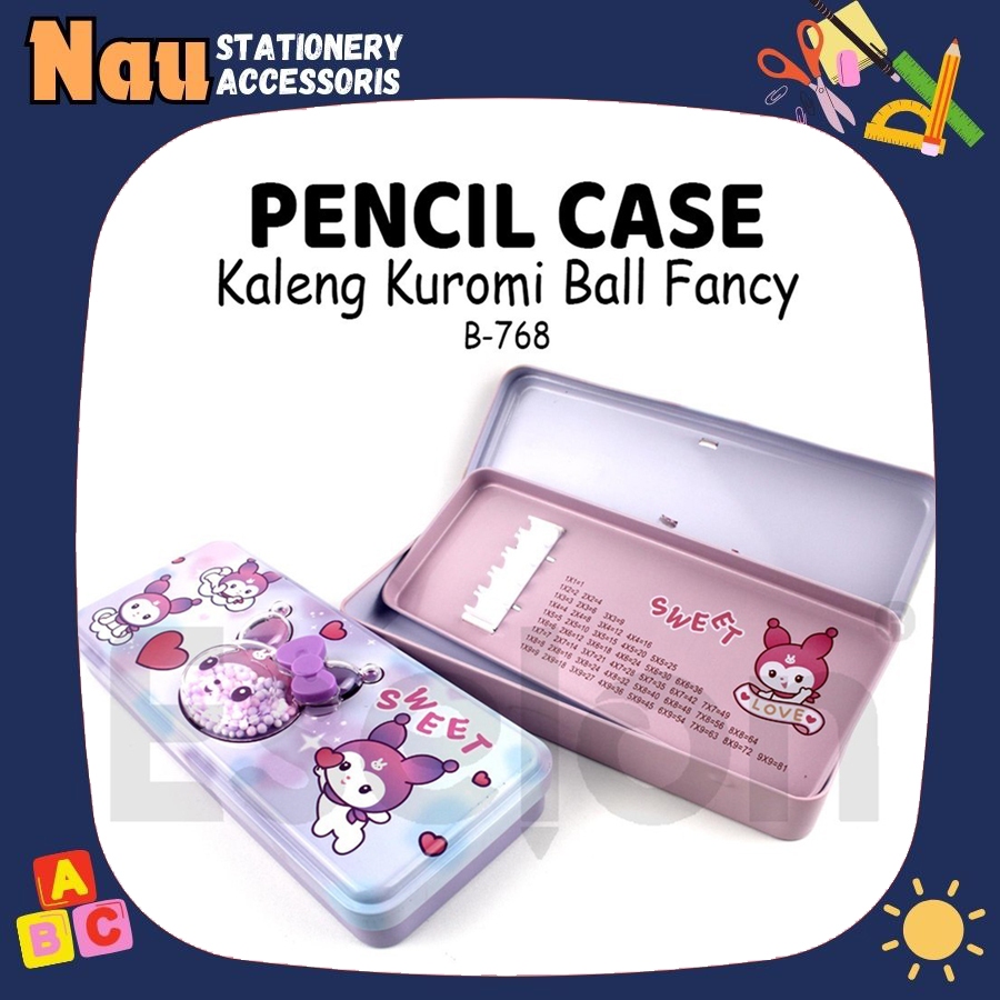 

Tempat Pensil Kuromi Ball Xiaolingjing / Tempat Pensil Anak kaleng / Kotak Pensil Kaleng B-768