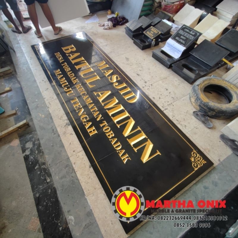 

Papan Nama Marmer Masjid/Musholla & Prasasti Ukuran 100X300 CM