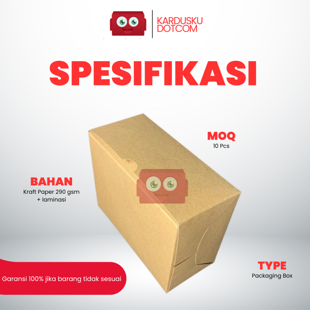 Box Donat Snack Roti Kraft Ukuran 18 x 11 x 5 cm  Box Cemilan Dus Nasi Kotak Kue Polos Coklat