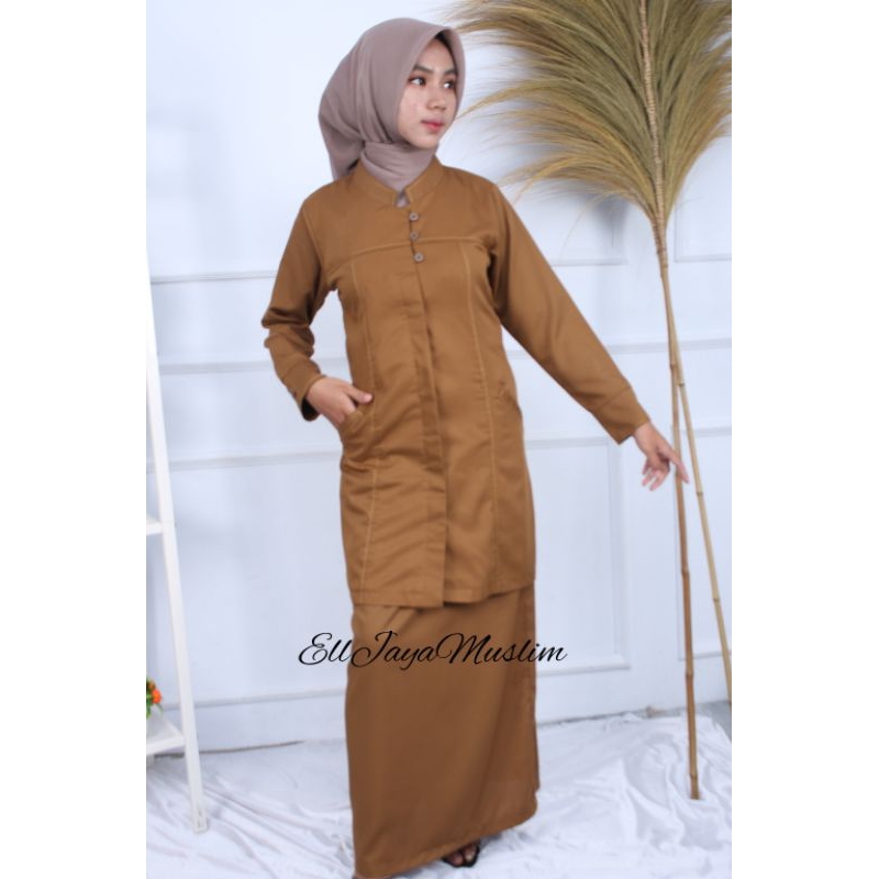 Setelan Dinas Wanita Tunik benang timbul  / Baju Pemda PNS