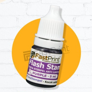 

Tinta Stempel Flash WARNA PURPLE / UNGU 5ml Anti Luntur