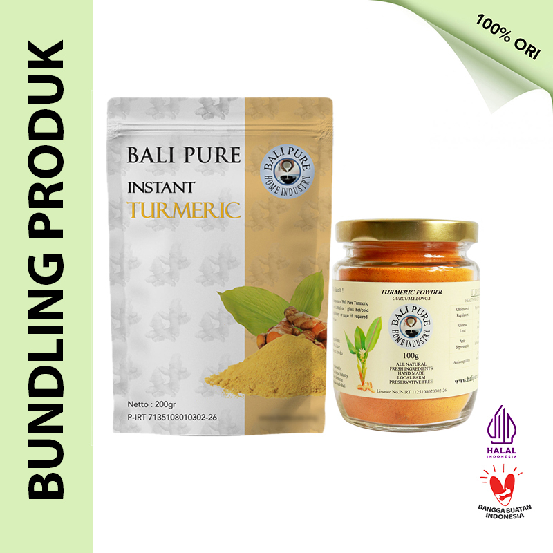 

Bali Pure Home Industri Tumeric Power Pack Bundling - Turmeric Instant 200gr & Turmeric powder 100gr