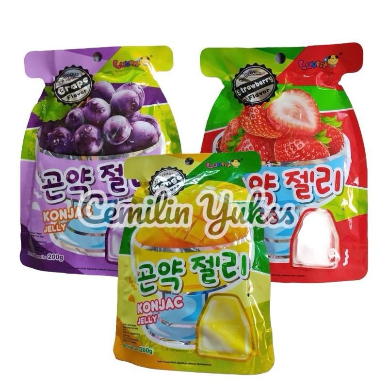 

Luvmi Konjac Jelly 200g Rasa Buah Mangga Strawbery Grape Jelly Aneka Rasa