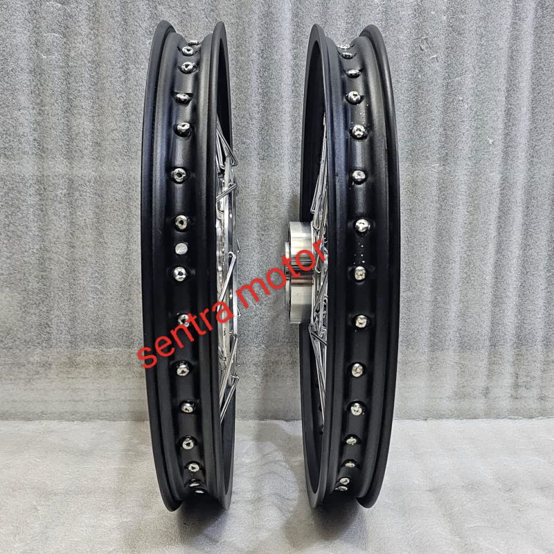 sepaket velg jari jari ukuran 185 / 215  ring 14 untuk motor Mio sporty Mio m3 Mio j Xeon Mio smile 