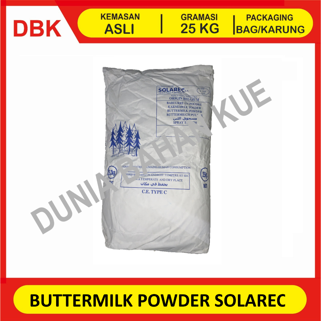 

(KHUSUS INSTANT/GOSEND) BUTTERMILK POWDER PURE - 1 BAG 25 KG / BUTTER MILK SOLAREC