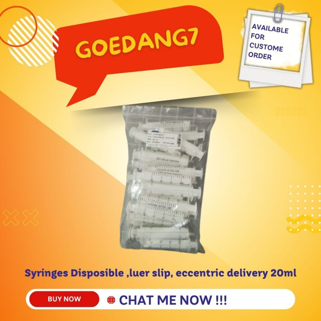Syringes Disposible ,luer slip, eccentric delivery 20ml