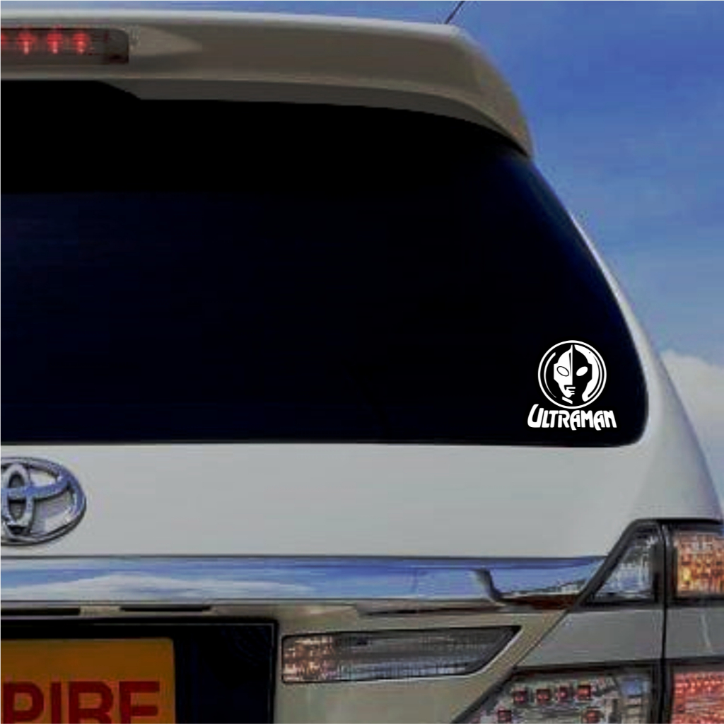 CUTTING STICKER MOBIL ULTRAMAN STIKER KACA MOBIL MURAH KEREN