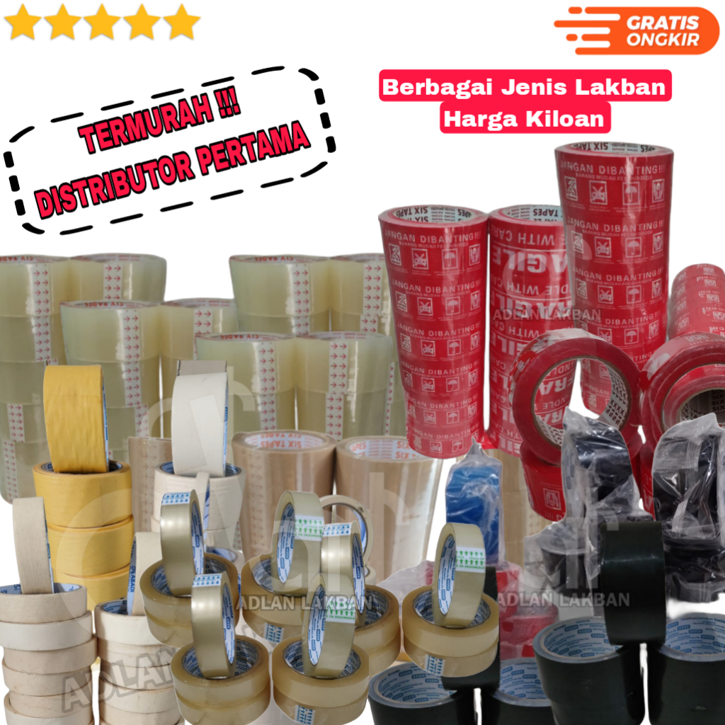 

ADLAN LAKBAN KILOAN, LAKBAN REJECT, GOOD CONDITION HARGA TERMURAH DISTRIBUTOR PERTAMA