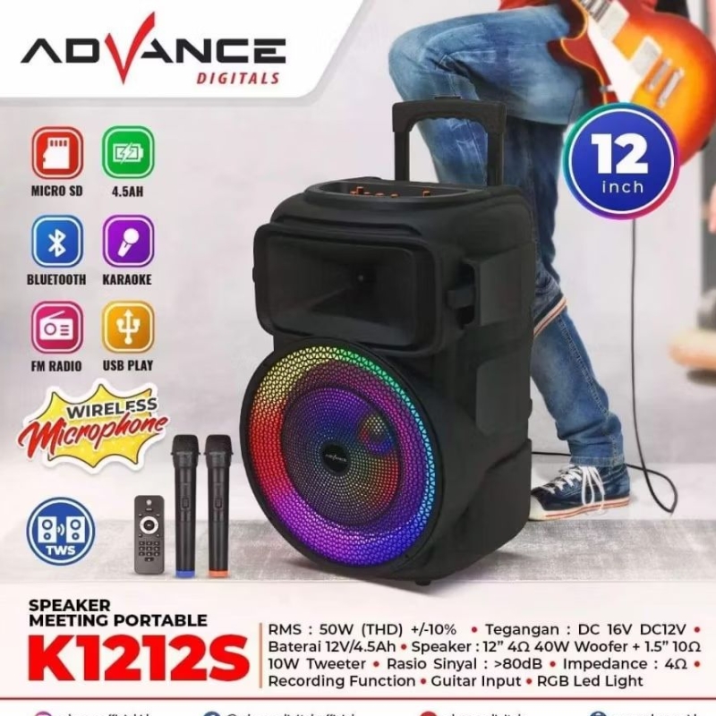 SPEAKER ADVANCE K 1212 S Wireless + 2 Mic