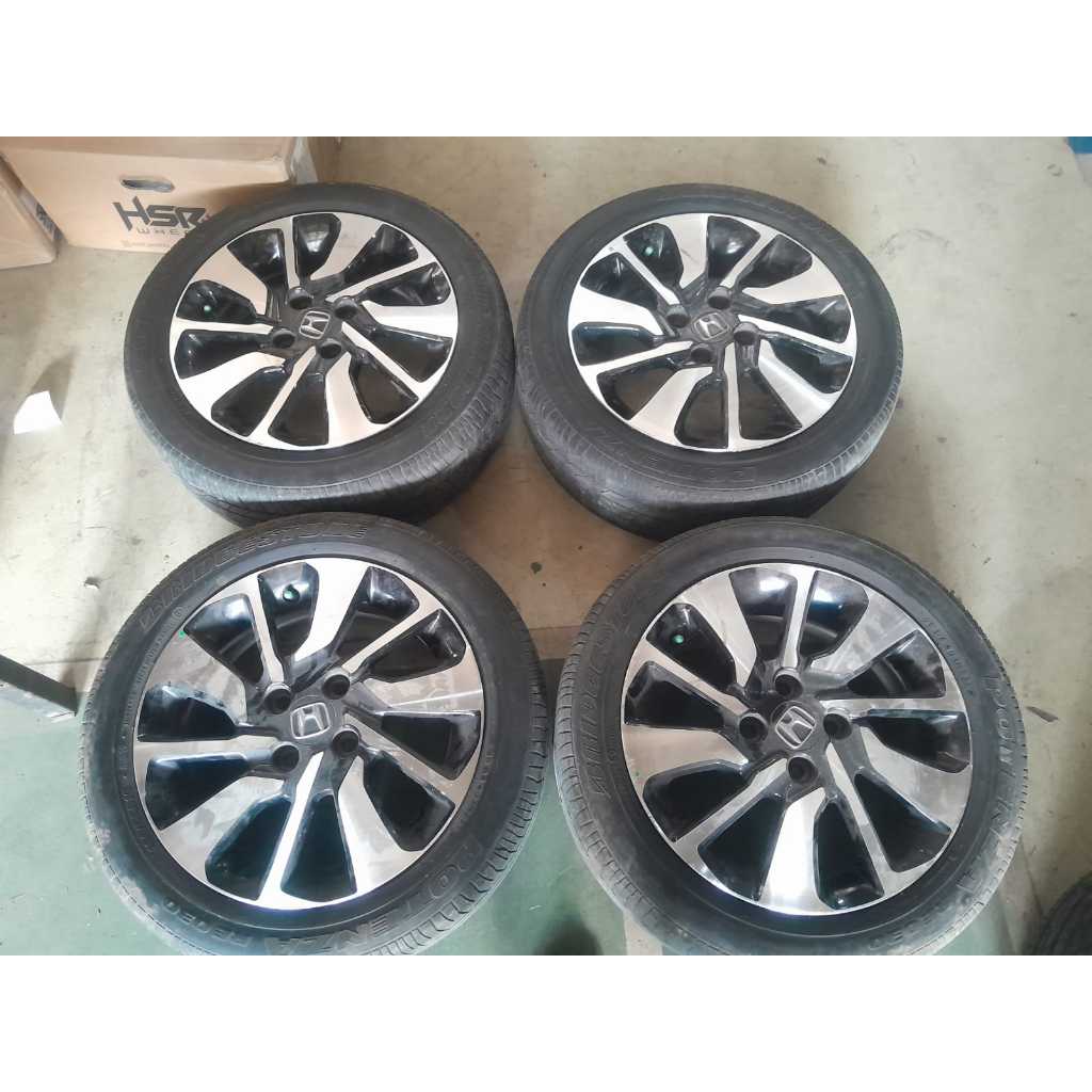 Velg bekas copotan brio rs ring 15 baut 4x100 + ban seken kondisi bagus