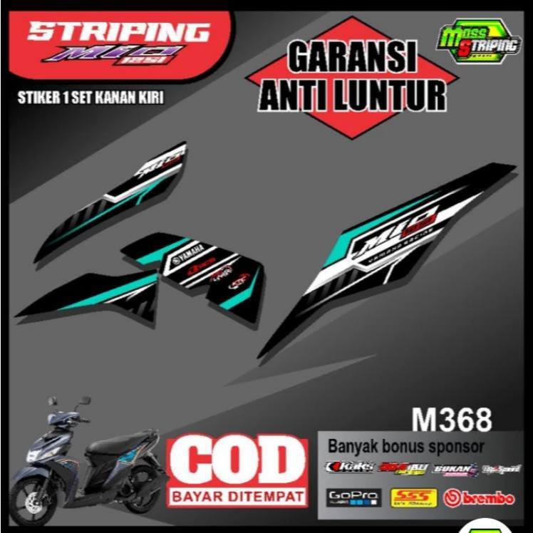 stiker sticker striping steriping motor Mio M3 Mio Z Mio 125 lis pollet variasi semi full body akses