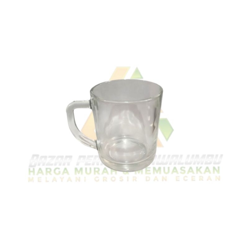 Gelas kopi gagang 255 / gelas kopi kaca / gelas minum