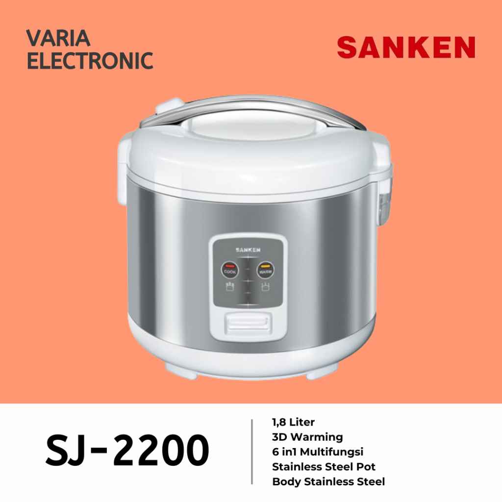 Rice Cooker SANKEN SJ-2200 Kapasitas 1,8 Liter