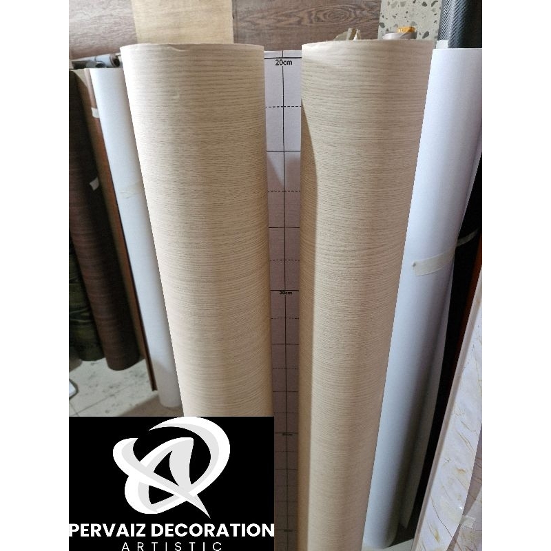 WALLPAPER PVC SHEET WALLSTICKER MOTIF SERAT KAYU URAT KAYU LEBAR 120CM