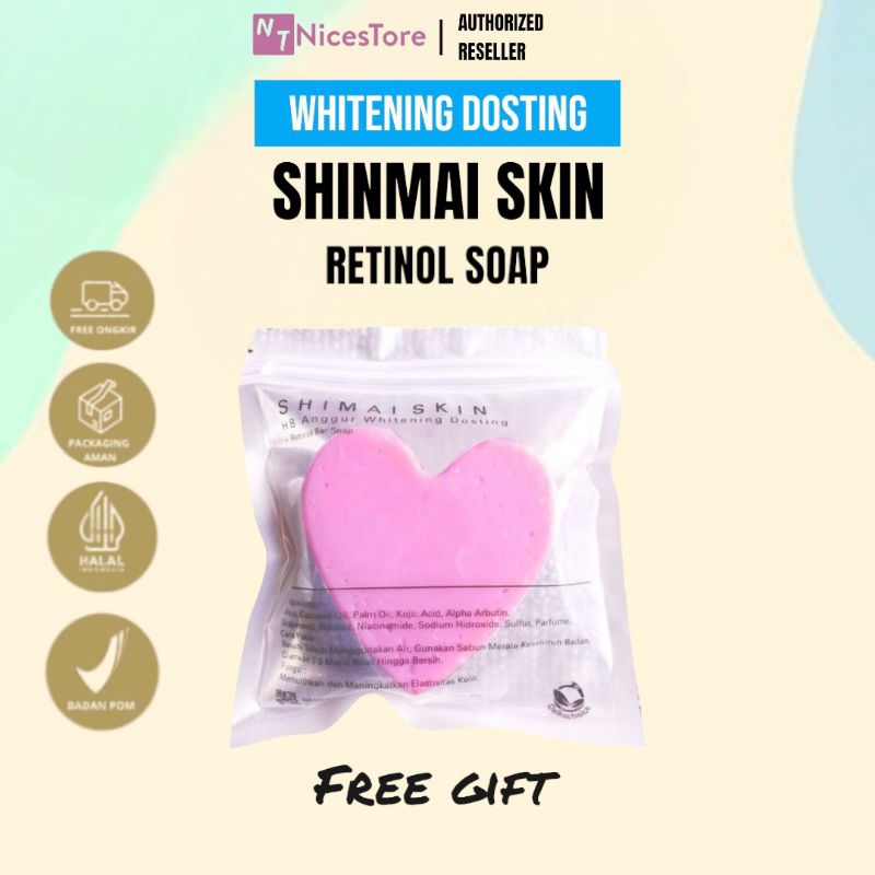 [ORIGINAL] SABUN HB ANGGUR WHITENING SHIMAI SKIN SABUN DOSTING + RETINOL Shimai Skin Soap - Sabun Pe
