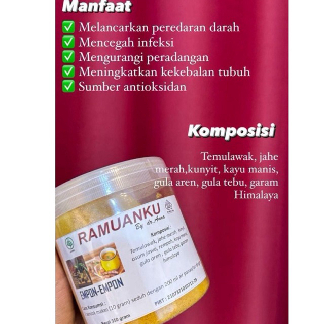 

Ramuanku By Dr. Anna Jamu Bubuk 350gr
