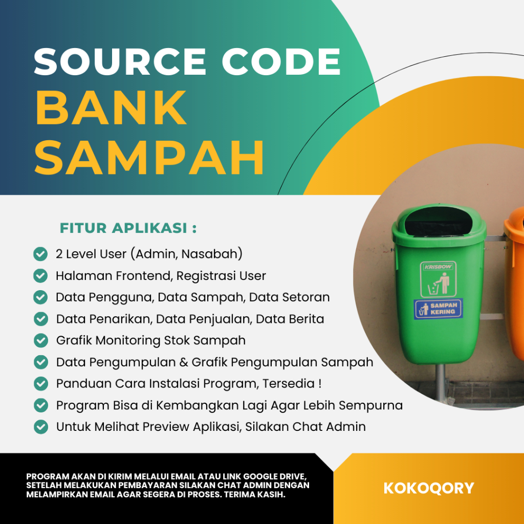 SOURCE CODE BANK SAMPAH (PHP NATIVE)