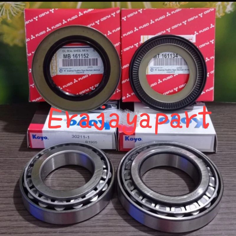 bearing set + seal roda belakang luar dalam ps100 ps120 ps125 canter original asli