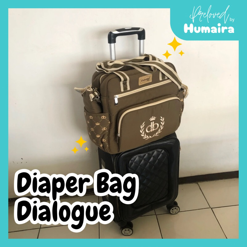 (PRELOVED-ex kado) LIKE NEW✨ Tas Diaper Bag Baby Popok Bayi Dialogue Crown Series Jumbo Besar Muat B