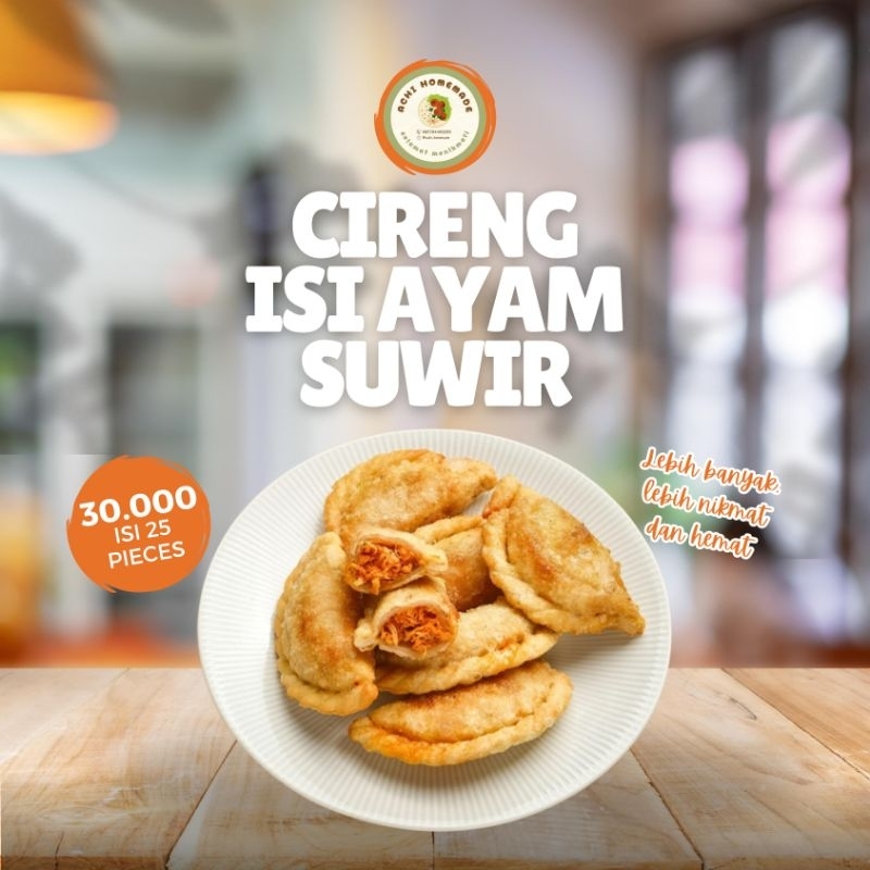 

Cireng isi ayam suir pedas/usus pedas