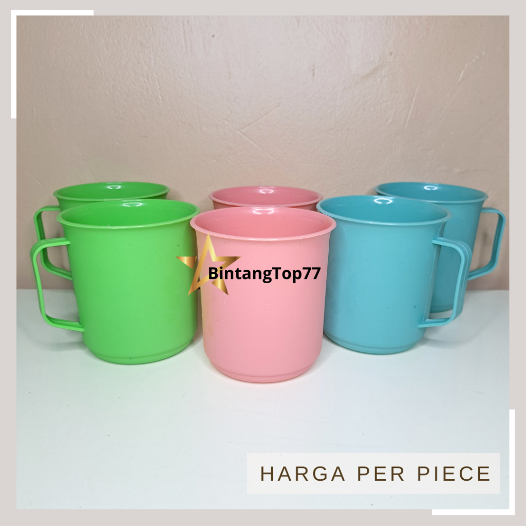 Gelas Minum Plastik Kuping Anggur Kecil / Cangkir Kuping (HARGA PER PIECE)