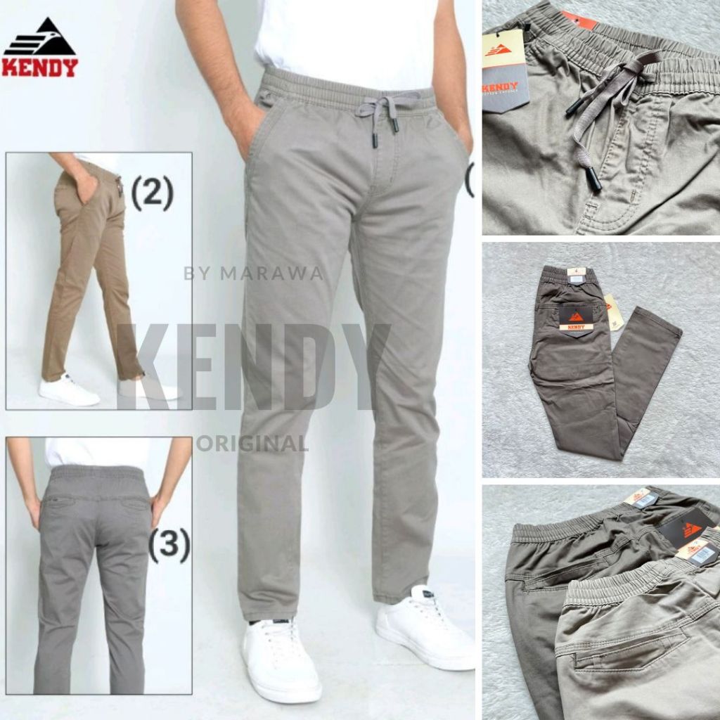 Celana KENDY Chino Rip (Lingkar Karet) Original Panjang Premium