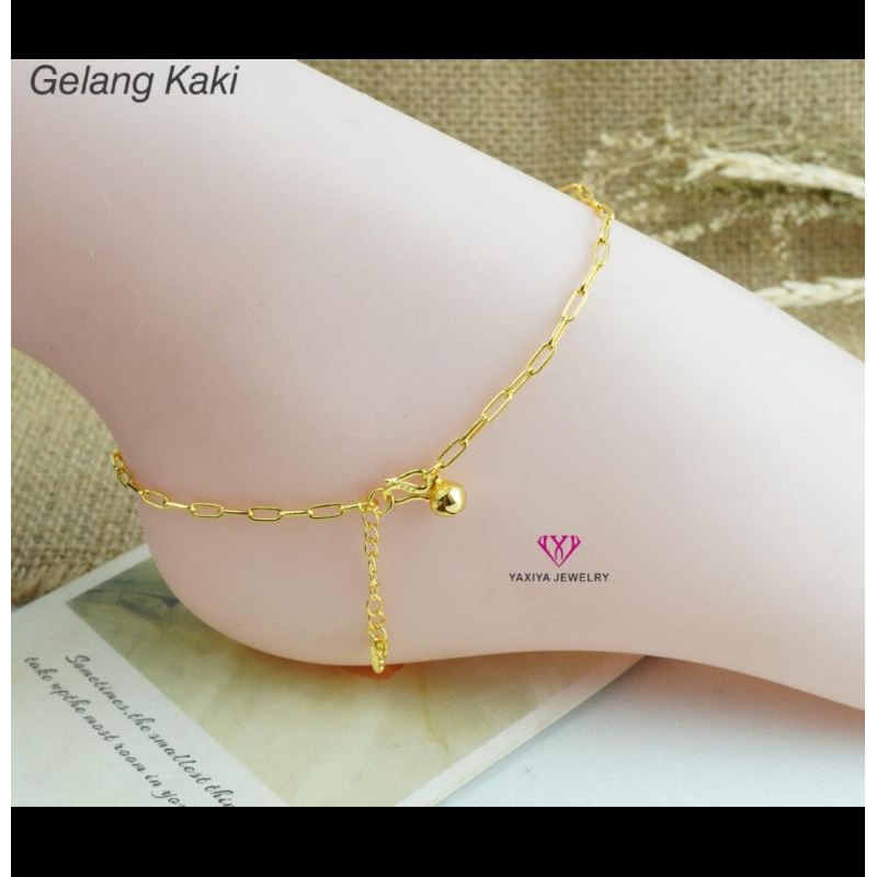 GELANG KAKI RANTAI YXY KUNING EMAS