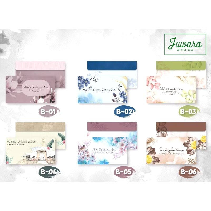 

Amplop Kondangan Ukuran Tanggung Motif Juwara Cetak Nama Alamat | Sudah termasuk perekat (1 box isi 50)