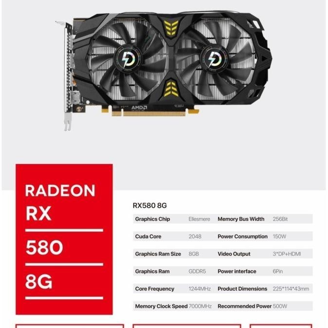 [NEW/BARU] VGA radeon RX 580 RX580 vga 8GB RX 580 8GB merk Peladn RX580 Aisurix RX580 RX7 RX580 Tara