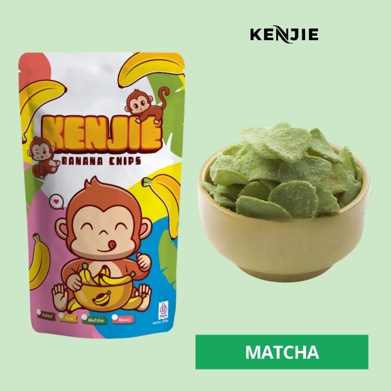 

KENJIE MATCHA Keripik Pisang Koin / Kripik Pisang Koin Viral / Banana Chips MATCHA