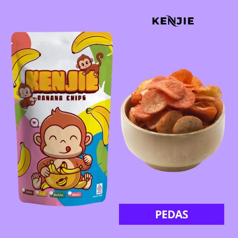 

KENJIE PEDAS Keripik Pisang Koin / Kripik Pisang Koin Viral / Banana Chips PEDAS