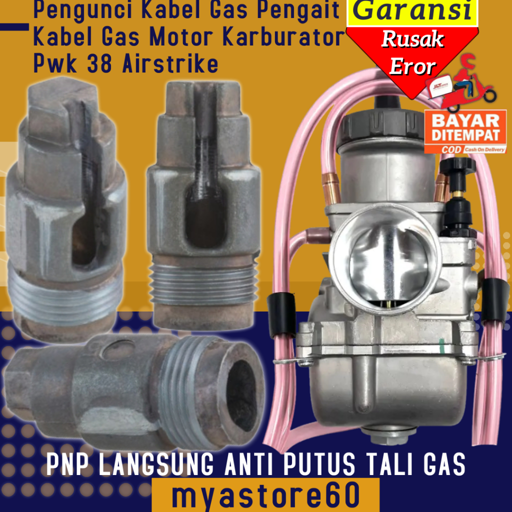 Pengait Kabel Gas Pengunci Kabel Gas Anti Serabut PWK AS Cable Holder Gas Karburator PWK38 PWK 38 Ke