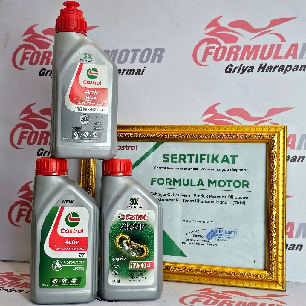 [Oli Castrol Activ Series] 2T/4T/Scooter Engine Oil Original Resmi
