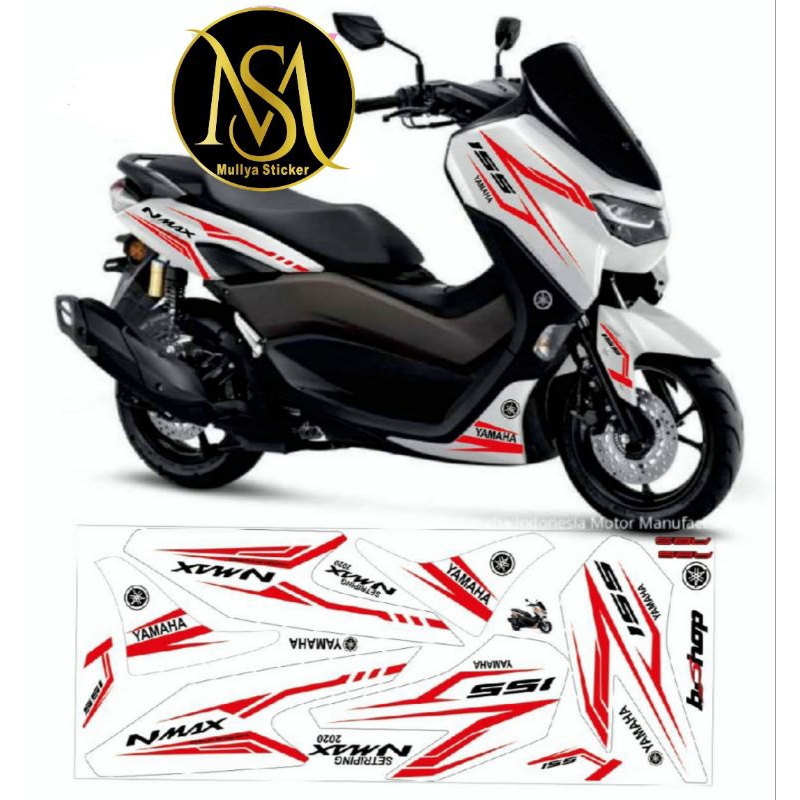 striping nmax old grafis merah putih