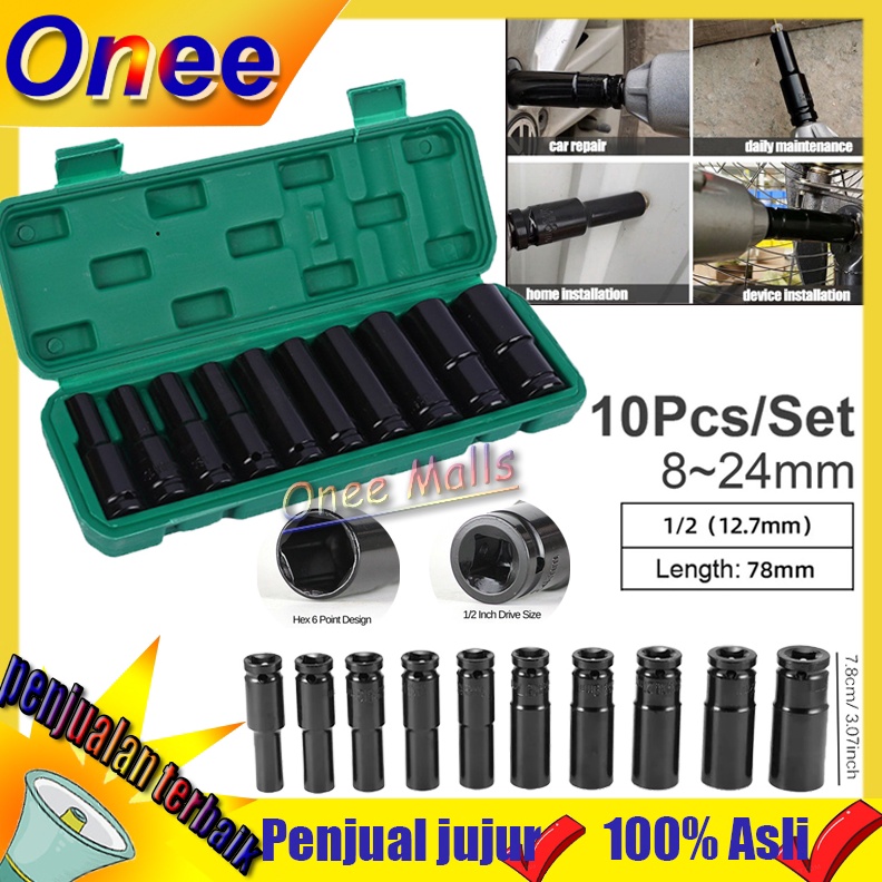 KODE A2D 824mm Kunci sok set mata 1pcs 12 inch Kunci impact Impact socket set Mpact tekiro batrei Ex