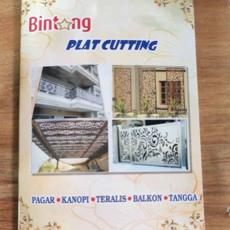 Buku katalog tralis pagar balkon railling canopy MINIMALIS MODERN cutting plat i E2E7
