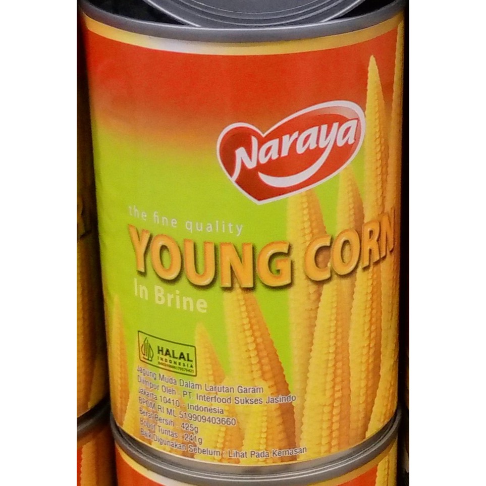 

Naraya Young Corn (425gr) / Jagung Muda Kaleng