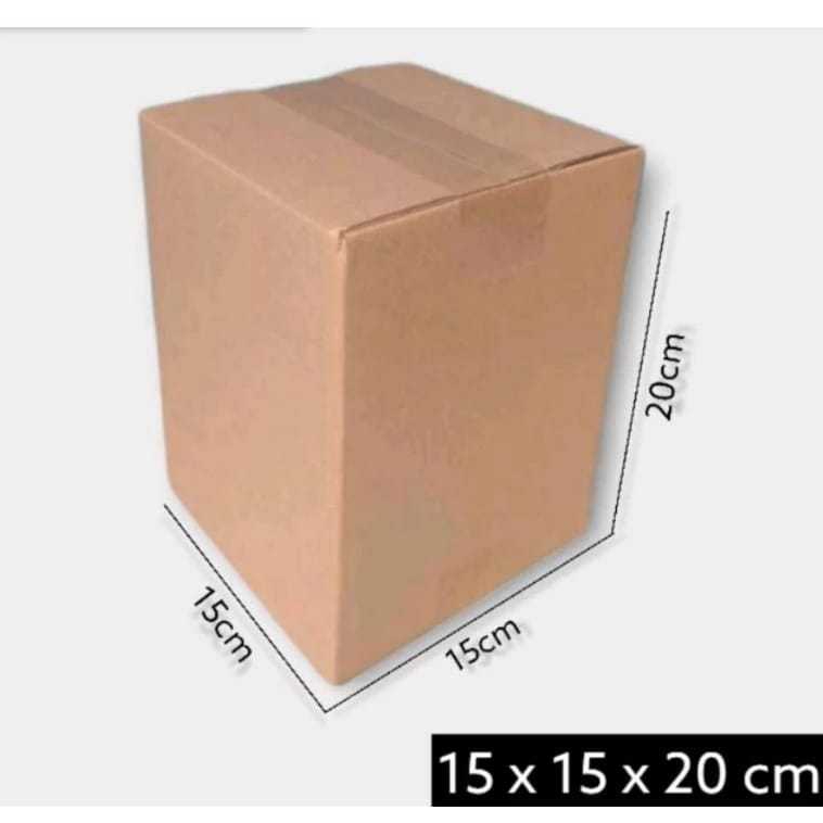 

Kardus/box Ukuran 15x15x20 cm Single wall polos